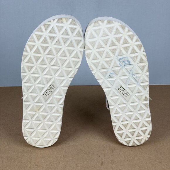 Teva Midform Universal Platform Sandals Womens 7 Cream Purple Green Casual - Picture 6 of 9